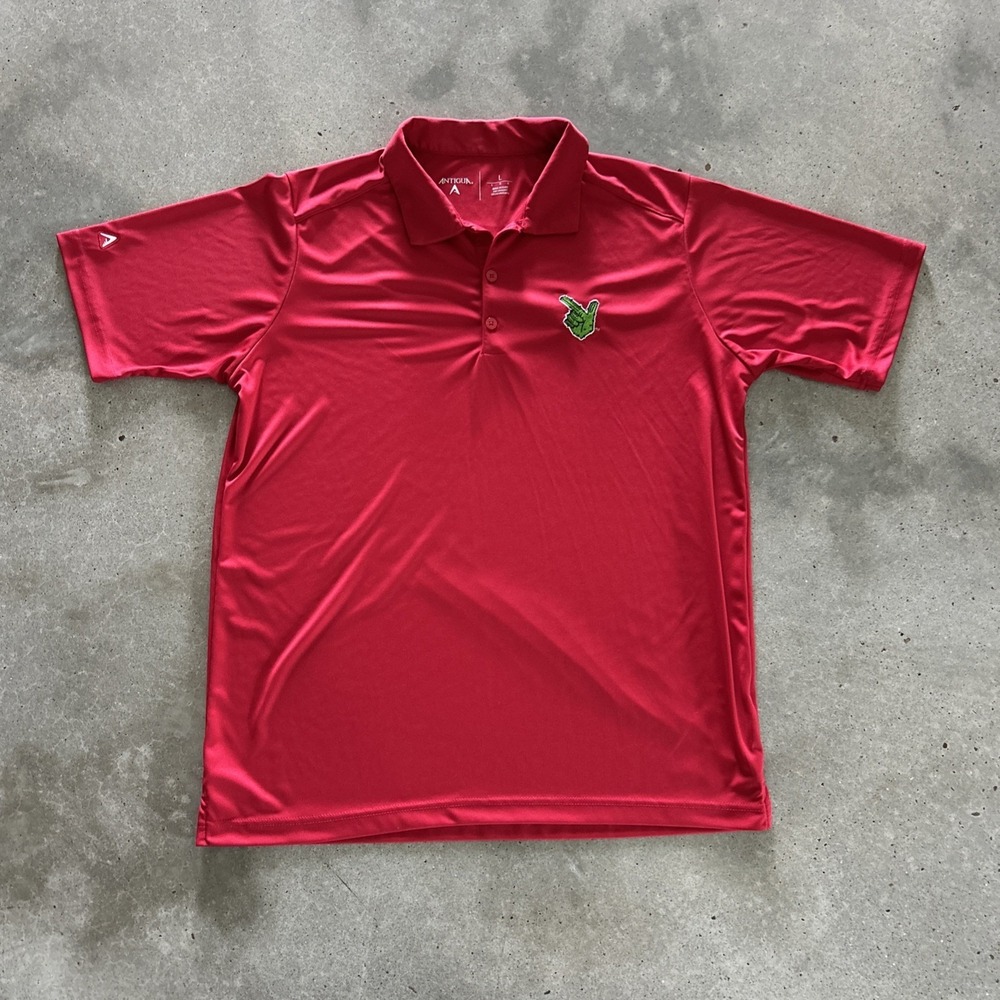 Texas Tech Red Raiders Antigua Shirt Golf Polo Guns Up Cactus Sz L
